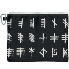 Ogham Rune Set Complete Inverted Canvas Cosmetic Bag (xxxl)