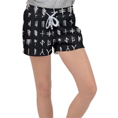 Ogham Rune Set Complete Inverted Velour Lounge Shorts by WetdryvacsLair