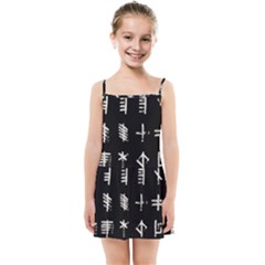 Ogham Rune Set Complete Inverted Kids  Summer Sun Dress by WetdryvacsLair