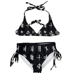 Ogham Rune Set Complete Inverted Kids  Classic Bikini Set