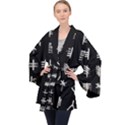 Ogham Rune Set Complete Inverted Long Sleeve Velvet Kimono  View1