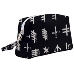 Ogham Rune Set Complete Inverted Wristlet Pouch Bag (large)