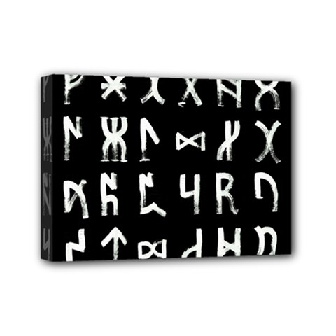 Macromannic Runes Collected Inverted Mini Canvas 7  X 5  (stretched) by WetdryvacsLair