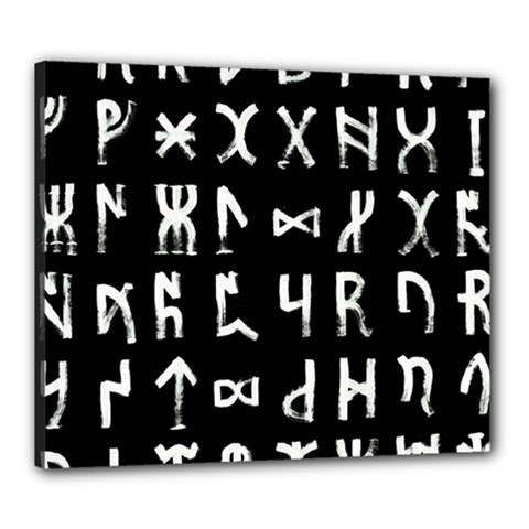 Macromannic Runes Collected Inverted Canvas 24  X 20  (stretched) by WetdryvacsLair