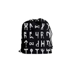 Macromannic Runes Collected Inverted Drawstring Pouch (small) by WetdryvacsLair