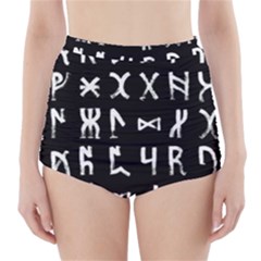 Macromannic Runes Collected Inverted High-waisted Bikini Bottoms by WetdryvacsLair