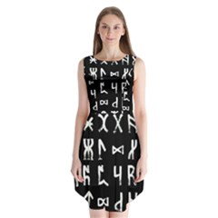 Macromannic Runes Collected Inverted Sleeveless Chiffon Dress   by WetdryvacsLair