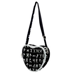 Macromannic Runes Collected Inverted Heart Shoulder Bag