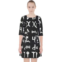 Macromannic Runes Collected Inverted Pocket Dress by WetdryvacsLair