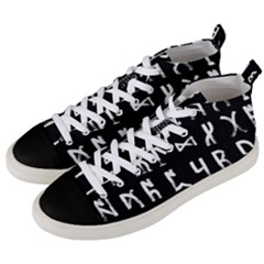 Macromannic Runes Collected Inverted Men s Mid-top Canvas Sneakers by WetdryvacsLair