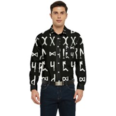 Macromannic Runes Collected Inverted Men s Long Sleeve Pocket Shirt  by WetdryvacsLair