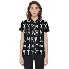 Macromannic Runes Collected Inverted Short Sleeve Pocket Shirt by WetdryvacsLair