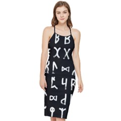 Macromannic Runes Collected Inverted Bodycon Cross Back Summer Dress