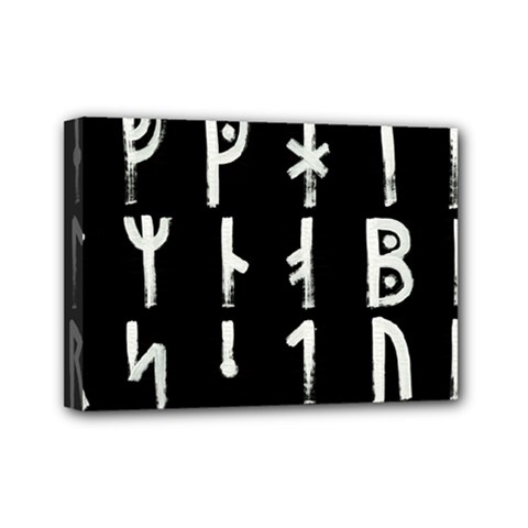 Medieval Runes Collected Inverted Complete Mini Canvas 7  X 5  (stretched) by WetdryvacsLair