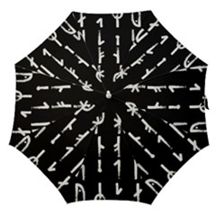 Medieval Runes Collected Inverted Complete Straight Umbrellas by WetdryvacsLair