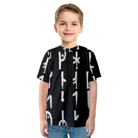 Medieval Runes Collected Inverted Complete Kids  Sport Mesh Tee by WetdryvacsLair