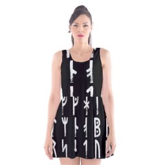 Medieval Runes Collected Inverted Complete Scoop Neck Skater Dress by WetdryvacsLair