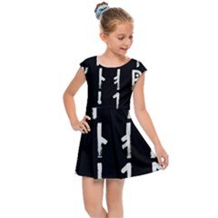 Medieval Runes Collected Inverted Complete Kids  Cap Sleeve Dress by WetdryvacsLair