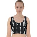 Medieval Runes Collected Inverted Complete Velvet Racer Back Crop Top View1