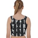 Medieval Runes Collected Inverted Complete Velvet Racer Back Crop Top View2