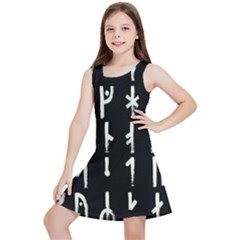 Medieval Runes Collected Inverted Complete Kids  Lightweight Sleeveless Dress by WetdryvacsLair