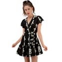 Medieval Runes Collected Inverted Complete Flutter Sleeve Wrap Dress View1