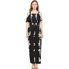 Medieval Runes Collected Inverted Complete Draped Sleeveless Chiffon Jumpsuit by WetdryvacsLair