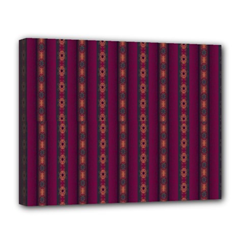 Maroon Sprinkles Canvas 14  X 11  (stretched) by Sparkle