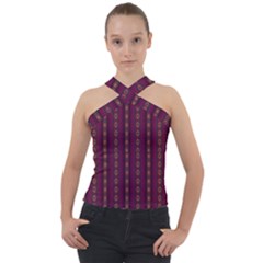 Maroon Sprinkles Cross Neck Velour Top by Sparkle