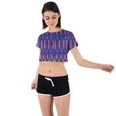 Sunrise Wine Tie Back Short Sleeve Crop Tee