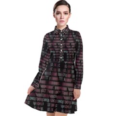 Vodca Cola Acil Long Sleeve Chiffon Shirt Dress by Sparkle