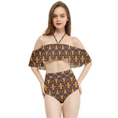 Wqerg Halter Flowy Bikini Set 