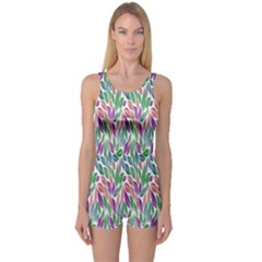 Rainbow Leafs One Piece Boyleg Swimsuit by Sparkle