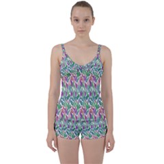 Rainbow Leafs Tie Front Two Piece Tankini by Sparkle