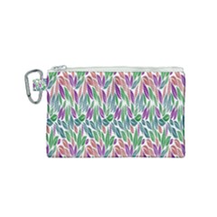 Rainbow Leafs Canvas Cosmetic Bag (small) by Sparkle