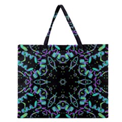 Kolodo Blue Cheer Zipper Large Tote Bag by Sparkle