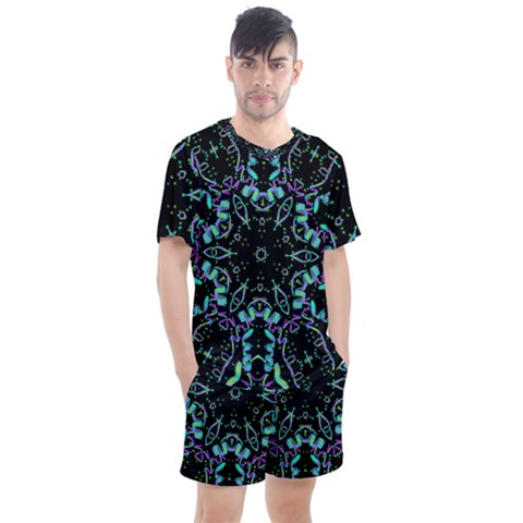 Kolodo Blue Cheer Men s Mesh Tee And Shorts Set by Sparkle