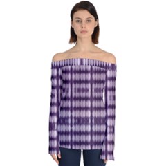 Purple Tigress Off Shoulder Long Sleeve Top by Sparkle