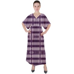 Purple Tigress V-neck Boho Style Maxi Dress by Sparkle