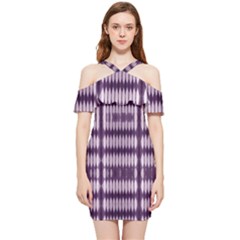 Purple Tigress Shoulder Frill Bodycon Summer Dress