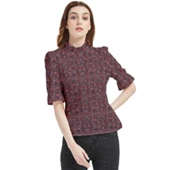 Star Lines Frill Neck Blouse