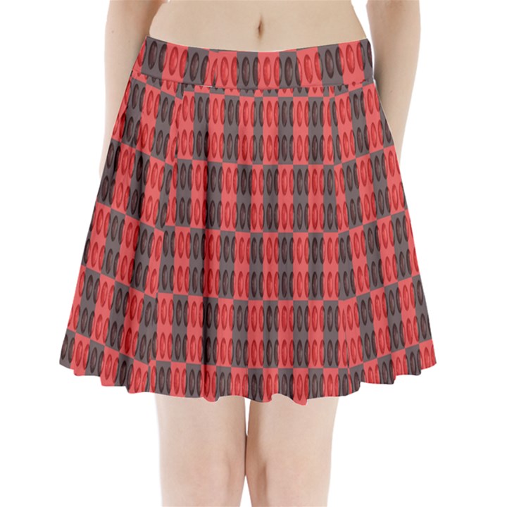 Rosegold Beads Chessboard1 Pleated Mini Skirt