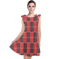 Rosegold Beads Chessboard1 Tie Up Tunic Dress