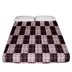 Rosegold Beads Chessboard Fitted Sheet (california King Size)