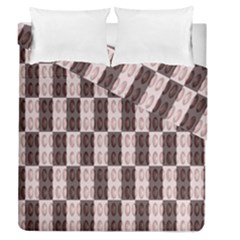 Rosegold Beads Chessboard Duvet Cover Double Side (queen Size) by Sparkle