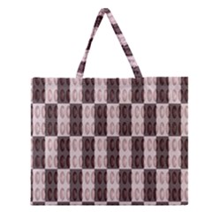 Rosegold Beads Chessboard Zipper Large Tote Bag by Sparkle