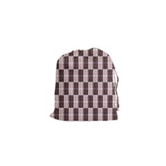 Rosegold Beads Chessboard Drawstring Pouch (xs) by Sparkle