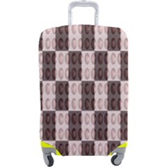 Rosegold Beads Chessboard Luggage Cover (large) by Sparkle