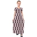 Rosegold Beads Chessboard Kids  Short Sleeve Maxi Dress View1