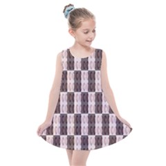 Rosegold Beads Chessboard Kids  Summer Dress